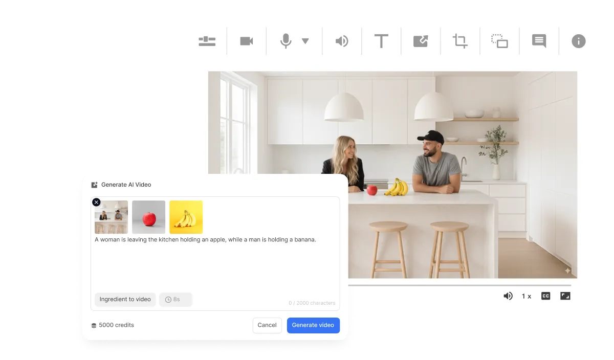 AI Director Mode placing logos and brand assets naturally into storyboard scenes